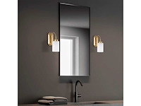 Wandlamp gemaakt van metaal en glas (x2) - afbeelding 2 van  7