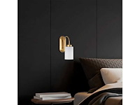 Wandlamp gemaakt van metaal en glas (x2) - afbeelding 4 van  7