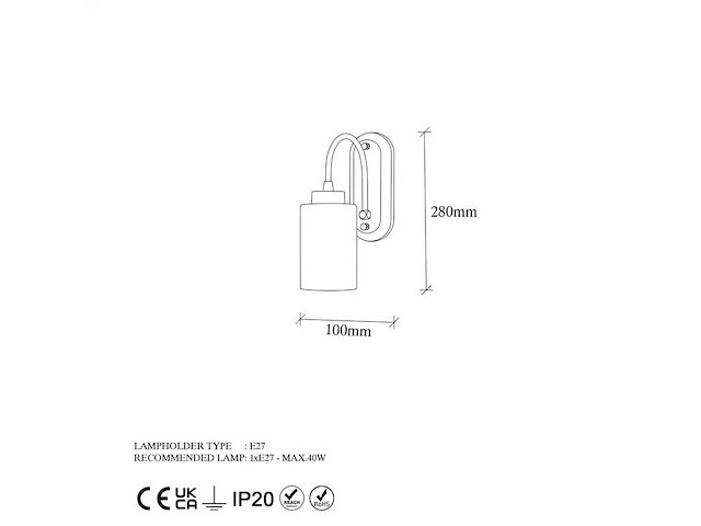 Wandlamp gemaakt van metaal en glas (x2) - afbeelding 7 van  7