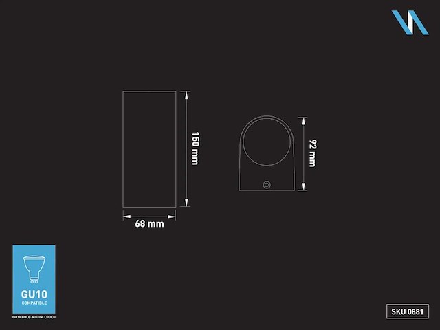 Wandlamp gu10 duo fitting waterdicht (20x) - afbeelding 3 van  3