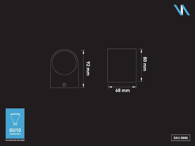 Wandlamp gu10 fitting waterdicht (40x) - afbeelding 5 van  5