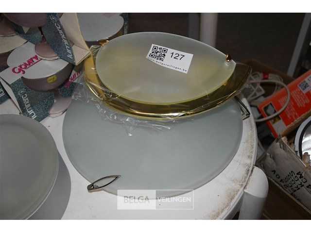 Wandlamp met gouden motief en plafonlamp - afbeelding 3 van  3