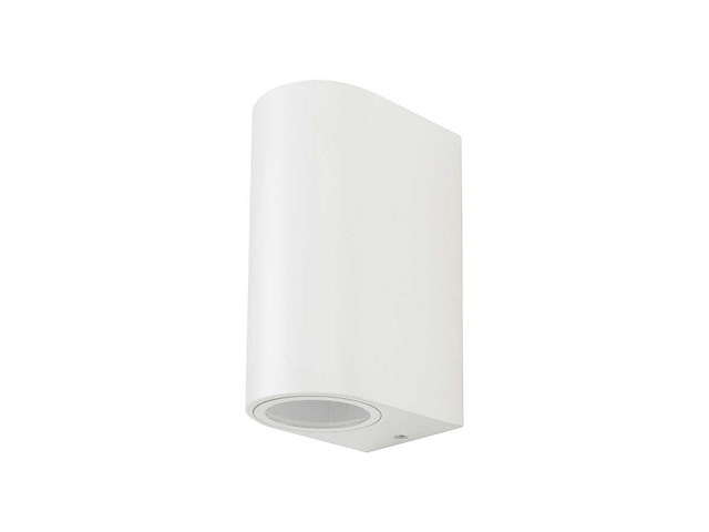 Wandlamp modern halfrond gu10 duo fitting zand wit waterdicht(10x) - afbeelding 1 van  7