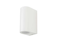 Wandlamp modern halfrond gu10 duo fitting zand wit waterdicht(10x) - afbeelding 1 van  7