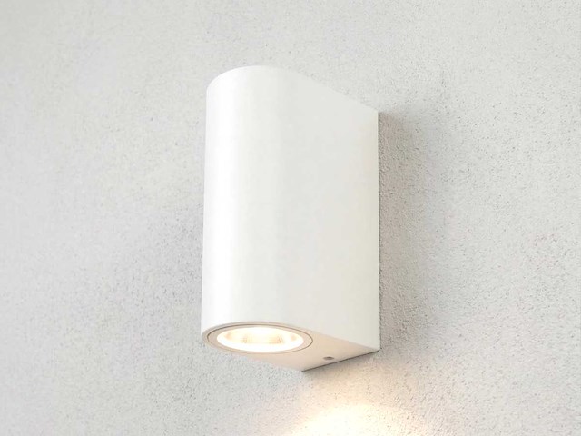 Wandlamp modern halfrond gu10 duo fitting zand wit waterdicht(10x) - afbeelding 5 van  7