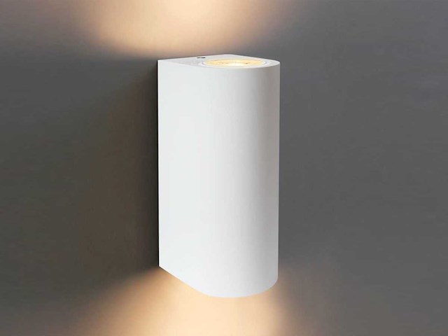 Wandlamp modern halfrond gu10 duo fitting zand wit waterdicht(6x) - afbeelding 2 van  7