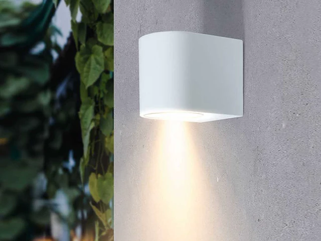 Wandlamp modern halfrond gu10 fitting zand wit waterdicht(10x) - afbeelding 2 van  3