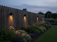 Wandlamp modern rechthoekig gu10 fitting zand zwart waterdicht (12x) - afbeelding 3 van  4