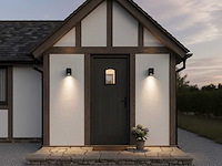 Wandlamp modern rechthoekig gu10 fitting zand zwart waterdicht (24x) - afbeelding 3 van  7