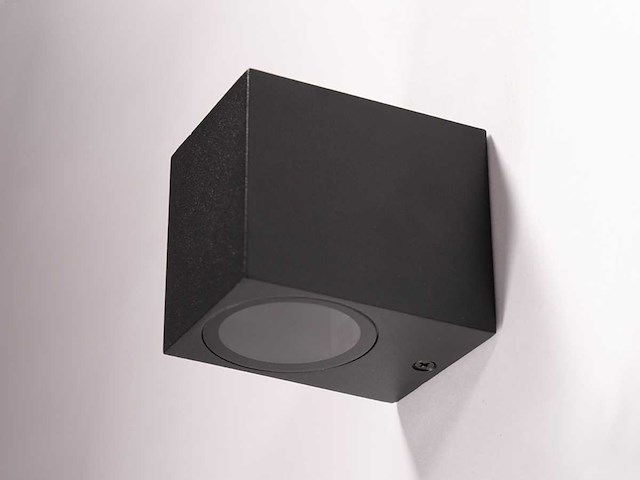 Wandlamp modern rechthoekig gu10 fitting zand zwart waterdicht(16x) - afbeelding 1 van  1