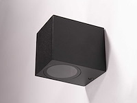 Wandlamp modern rechthoekig gu10 fitting zand zwart waterdicht(16x) - afbeelding 1 van  1
