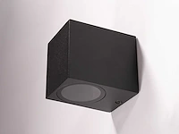 Wandlamp modern rechthoekig gu10 fitting zand zwart waterdicht(8x) - afbeelding 6 van  7