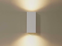 Wandlamp rechthoekig gu10 duo fitting wit waterdicht(40x) - afbeelding 6 van  9