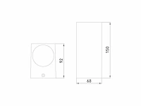 Wandlamp rechthoekig gu10 duo fitting zwart waterdicht(12x) - afbeelding 8 van  8