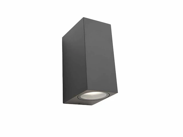 Wandlamp rechthoekig gu10 duo fitting zwart waterdicht(24x) - afbeelding 6 van  8
