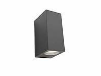 Wandlamp rechthoekig gu10 duo fitting zwart waterdicht(8x)