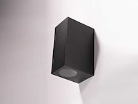 Wandlamp rechthoekig gu10 duo fitting zwart waterdicht(8x) - afbeelding 6 van  8