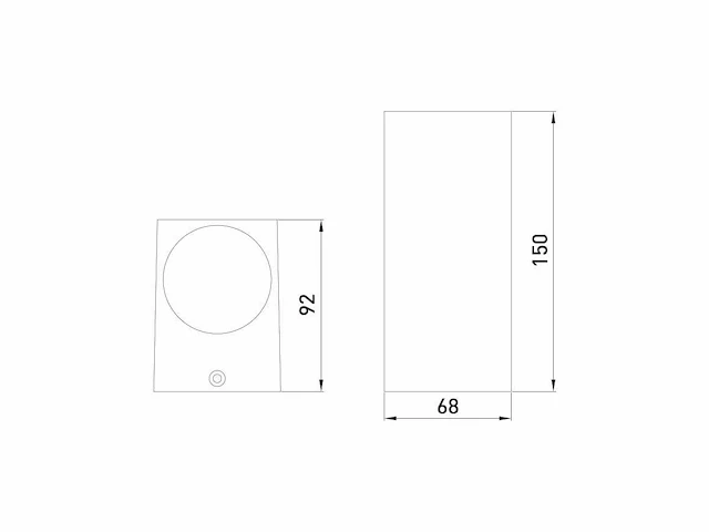 Wandlamp rechthoekig gu10 duo fitting zwart waterdicht(8x) - afbeelding 8 van  8