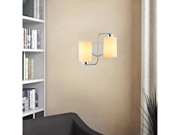 Wandlamp van metaal met dubbel spotontwerp (x2) - afbeelding 2 van  6