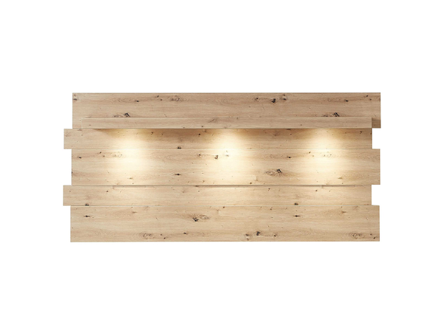 Wandpaneel lorna 202cm met verlichting - eik - afbeelding 1 van  3