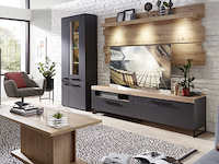 Wandpaneel lorna 202cm met verlichting - eik - afbeelding 3 van  3