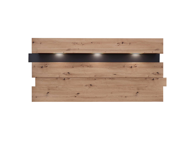 Wandpaneel medina met verlichting - eik/antraciet - afbeelding 1 van  2