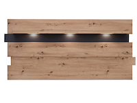 Wandpaneel medina met verlichting - eik/antraciet - afbeelding 1 van  2