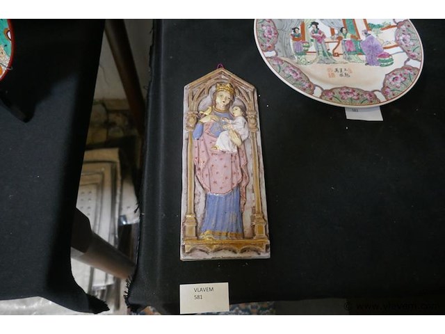 Wandplaat in kermamiek - afbeelding 1 van  1