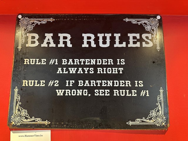 Wandplakkaat bar rules - afbeelding 1 van  1