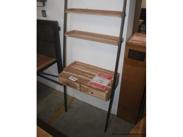 Wandplank + buro indra - hoogte 165 cm. coco maison 39729ksm - afbeelding 1 van  1