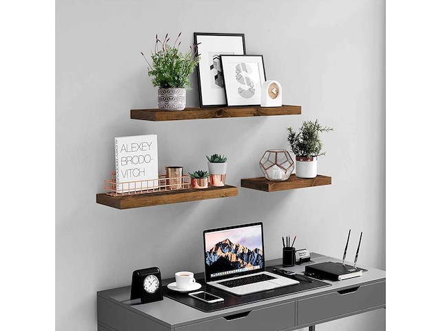 Wandplank, zwevende plank, hangplank - 80 cm - afbeelding 1 van  6