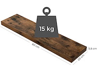Wandplank, zwevende plank, hangplank - 80 cm - afbeelding 2 van  6