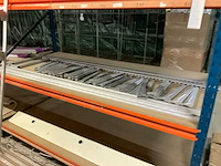Wandrek met indirect licht uit gesableerd inox - afbeelding 3 van  7