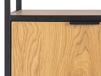Wandrek swindon 183 cm 4 legplanken - eik/zwart - afbeelding 3 van  7