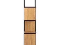Wandrek swindon 183 cm 4 legplanken - eik/zwart - afbeelding 6 van  7