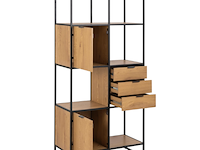 Wandrek swindon 183 cm 4 legplanken - eik/zwart - afbeelding 7 van  7