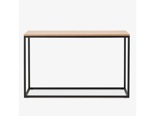 Wandtafel stalen frame massief eiken blad - afbeelding 1 van  2
