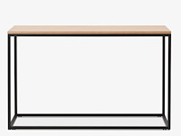 Wandtafel stalen frame massief eiken blad - afbeelding 1 van  2