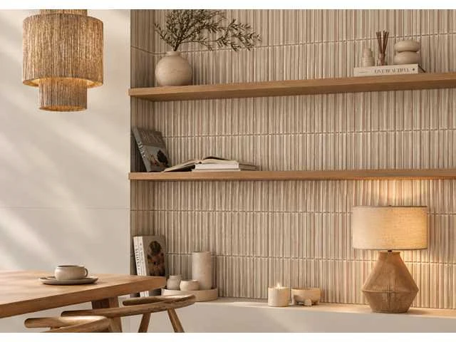 Wandtegel 28,8m2 trinis sand glanzend 40x120cm - afbeelding 1 van  2