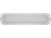 Wandtegel 48m2 ovale grijs glanzend 7,5x30cm - afbeelding 2 van  3