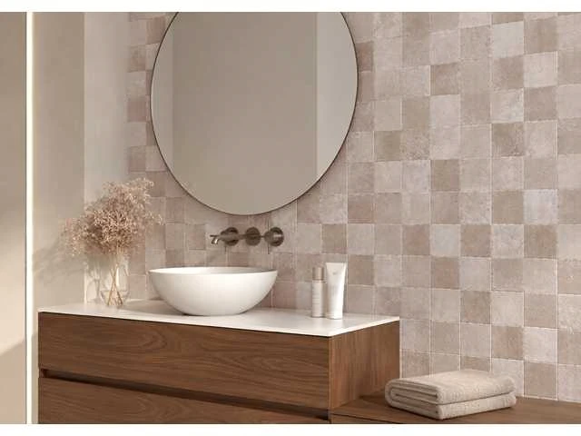 Wandtegel 68,04m² zellige cube taupe 30x90cm - afbeelding 1 van  2