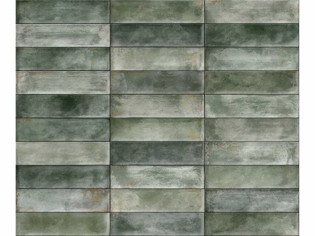 Wandtegels 48m² city green glanzend 7,5x30cm - afbeelding 3 van  10