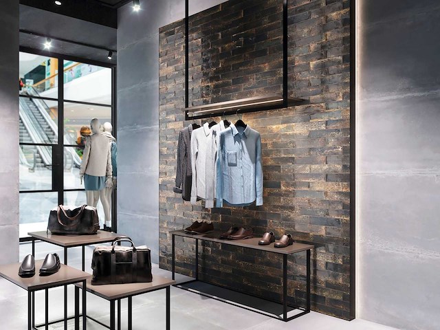 Wandtegels 48m² industrieel koper glanzend 7,5x30cm - afbeelding 1 van  5