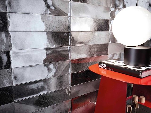 Wandtegels 48m² polar black glanzend 7,5x30cm - afbeelding 1 van  9