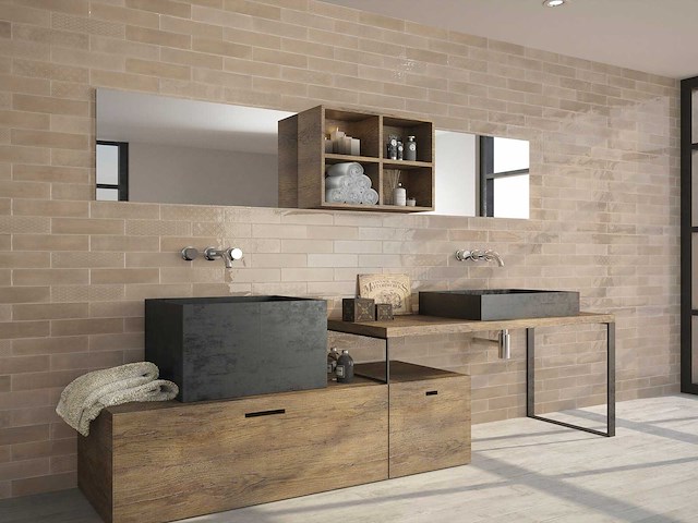 Wandtegels 48m2 coral vison glanzend 7,5x30cm - afbeelding 1 van  4