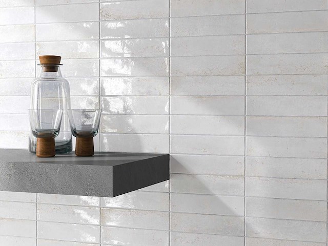 Wandtegels 48m2 industrieel wit glanzend 7,5x30cm - afbeelding 4 van  5