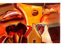 Ward lernout - keuvelende buren - lithografie - afbeelding 5 van  6