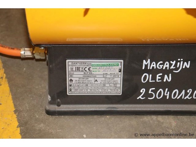 Warmeluchtblazer op gas master blp33et, 33kw - afbeelding 2 van  3