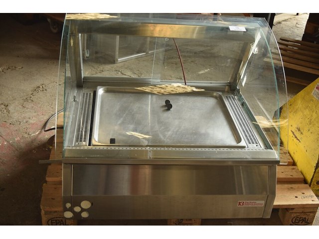 Warmhoudvitrine roestvrij staal ca. 90x78 cm - afbeelding 1 van  5