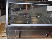 Warmhoudvitrine roestvrij staal ca. 90x78 cm - afbeelding 4 van  5